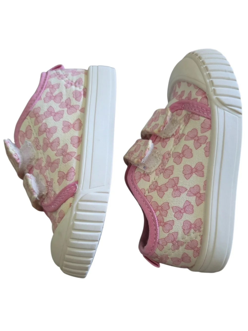 wonder nation Pink Butterfly Canvas Velcro Kids Sneakers SZ 5 - Picture 3 of 6